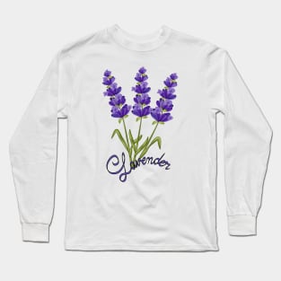 Lavender Flowers Long Sleeve T-Shirt